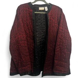 Alfred Dunner—Red and Black Quilted Jacket